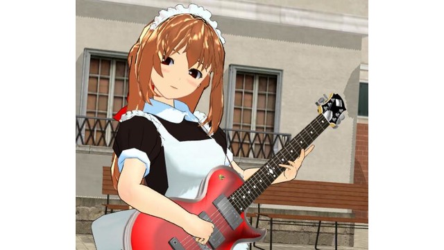 ギターを弾けるウェイトレス　黒髪ちゃん