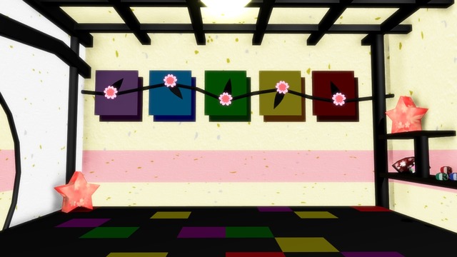 和モダン黒×色ステージ