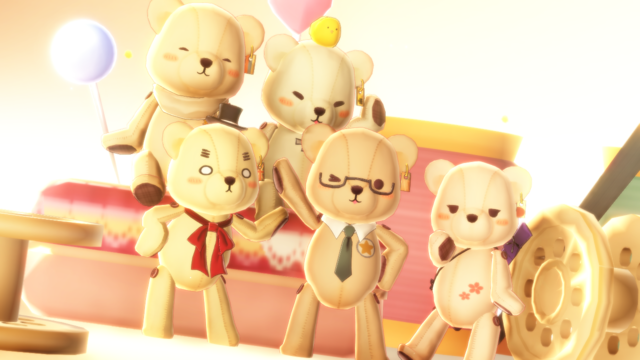 ヘタキャラ風テディベアモデル