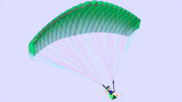 MMDモデル　パラグライダー