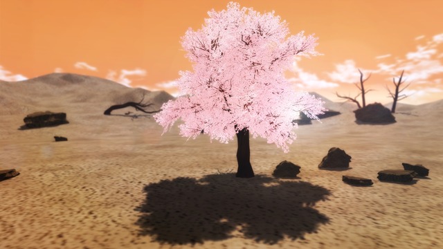 （花影の落ちる）桜の木