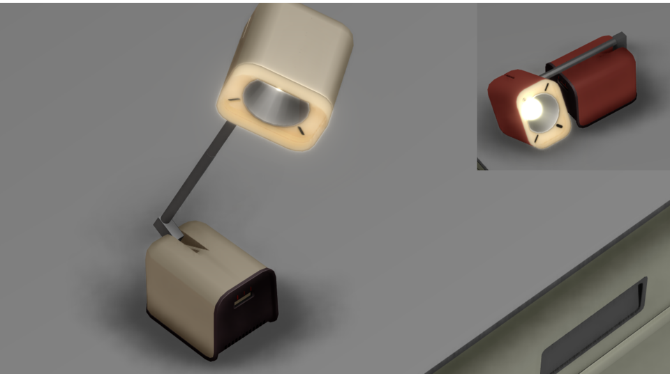 70年代風の卓上ランプ