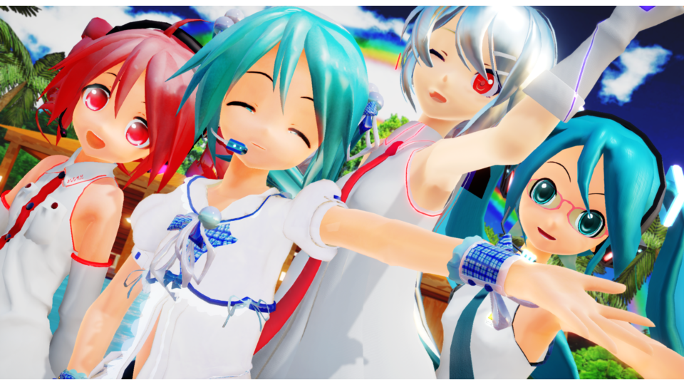 ４人カメラと表情配布CLAP_HIP_CHERRY