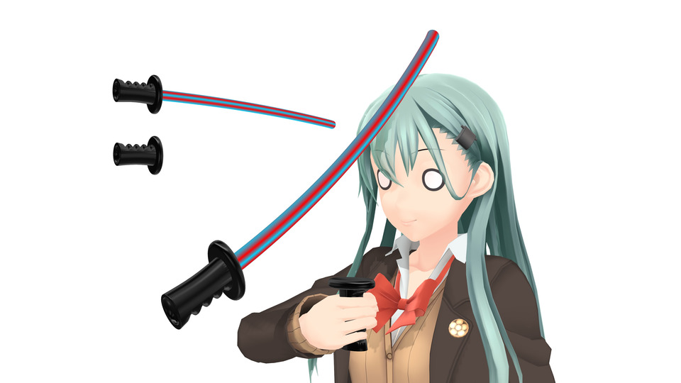 当たっても痛くなさそうな刀身付きグリップ