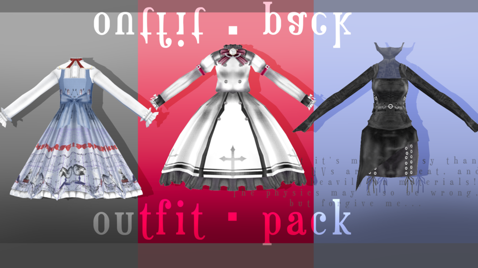 【MMDoutfit】outfit・pack2