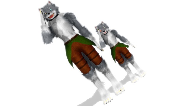 ちびノラド（ちびオオカミ獣人）V2.00改変