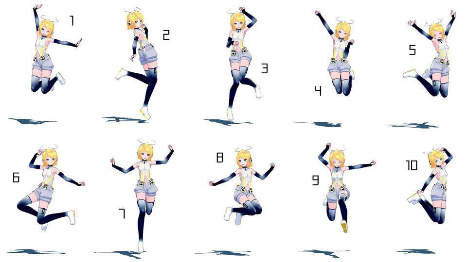 MMDポーズ配布】ポーズ32 - BowlRoll