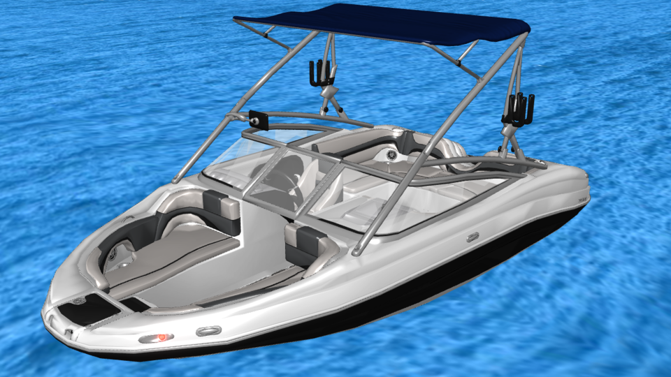 ウェイクボードボートMMDモデル