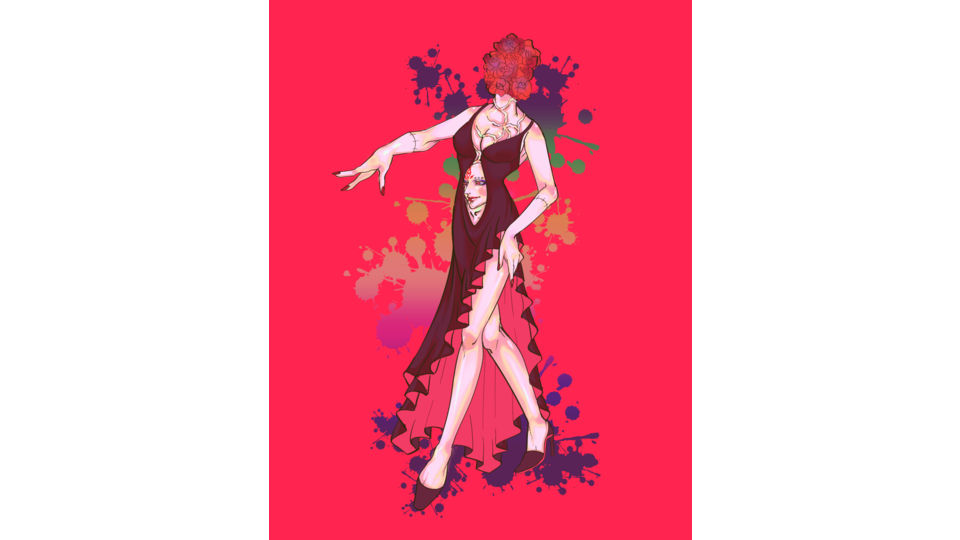 薔薇の異形頭（女)