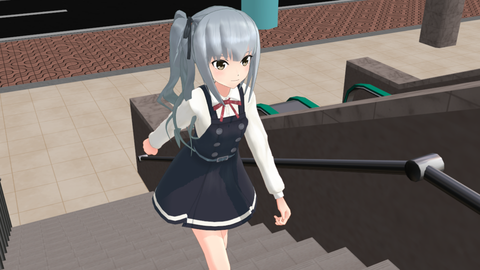 駅の階段を昇るモーションv1.00