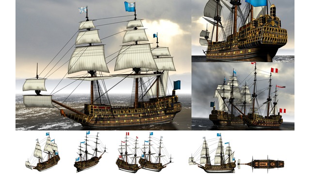 MMD用モブ90門戦列艦1650セット