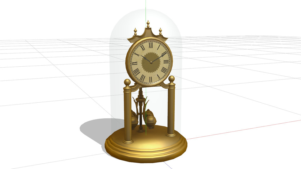 回転振り子時計MMDモデル