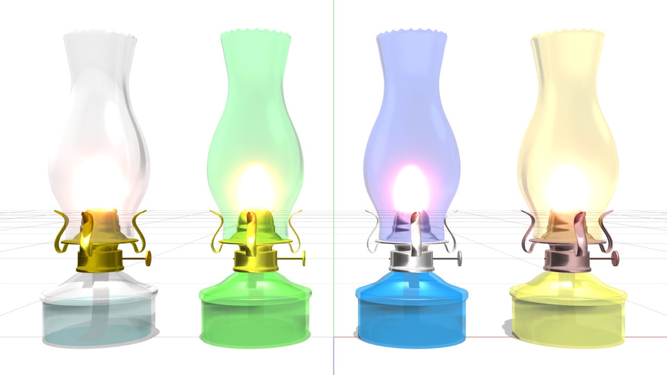 オイルランプMMDモデル