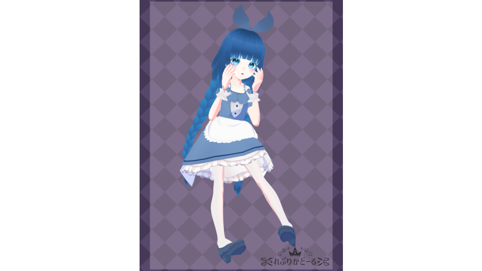 黄鏡式VRoid製黄琴朽慈楽 あおいろワンピ